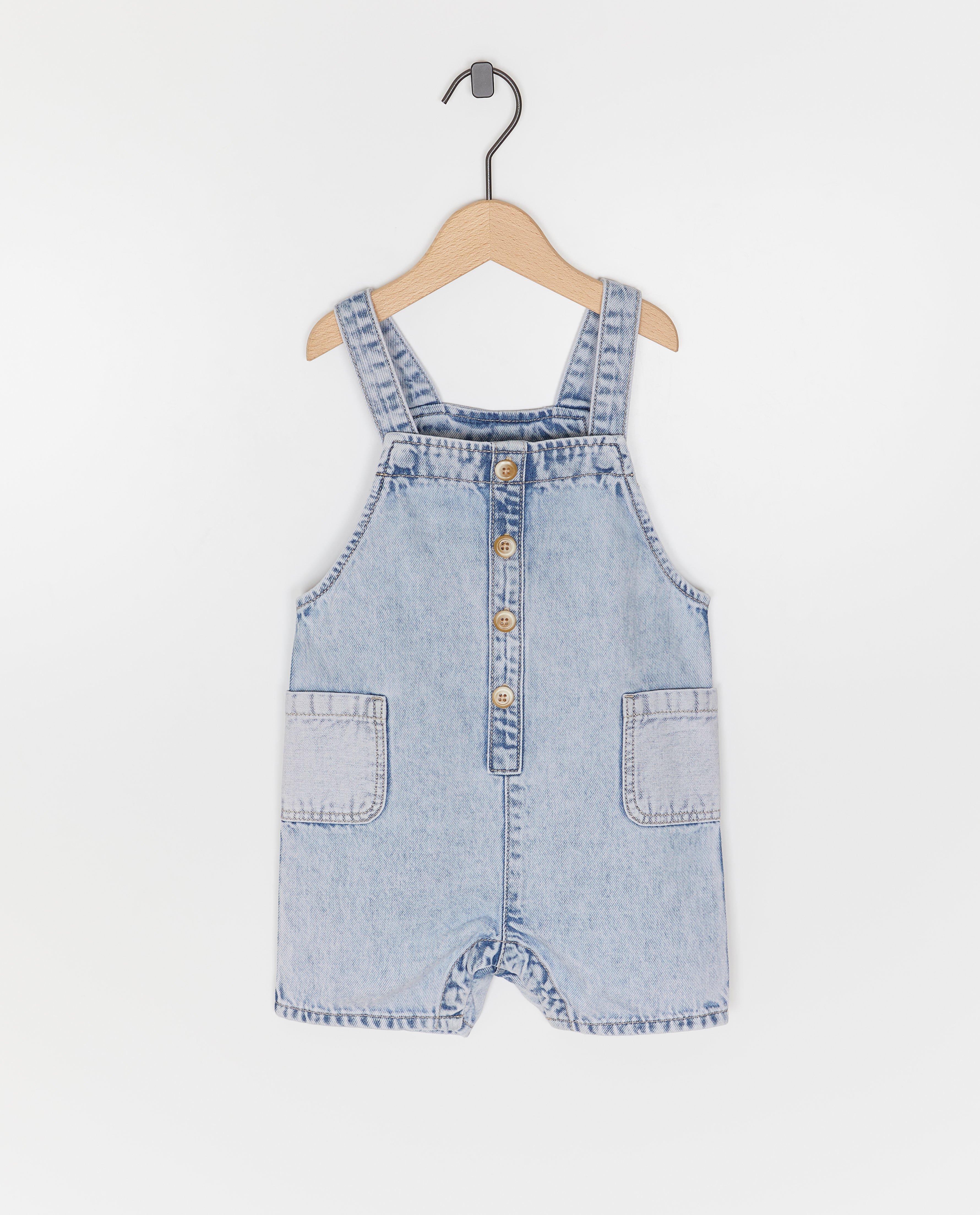 Nanja Massy Salopetă unisex din denim, baby lichtblauw