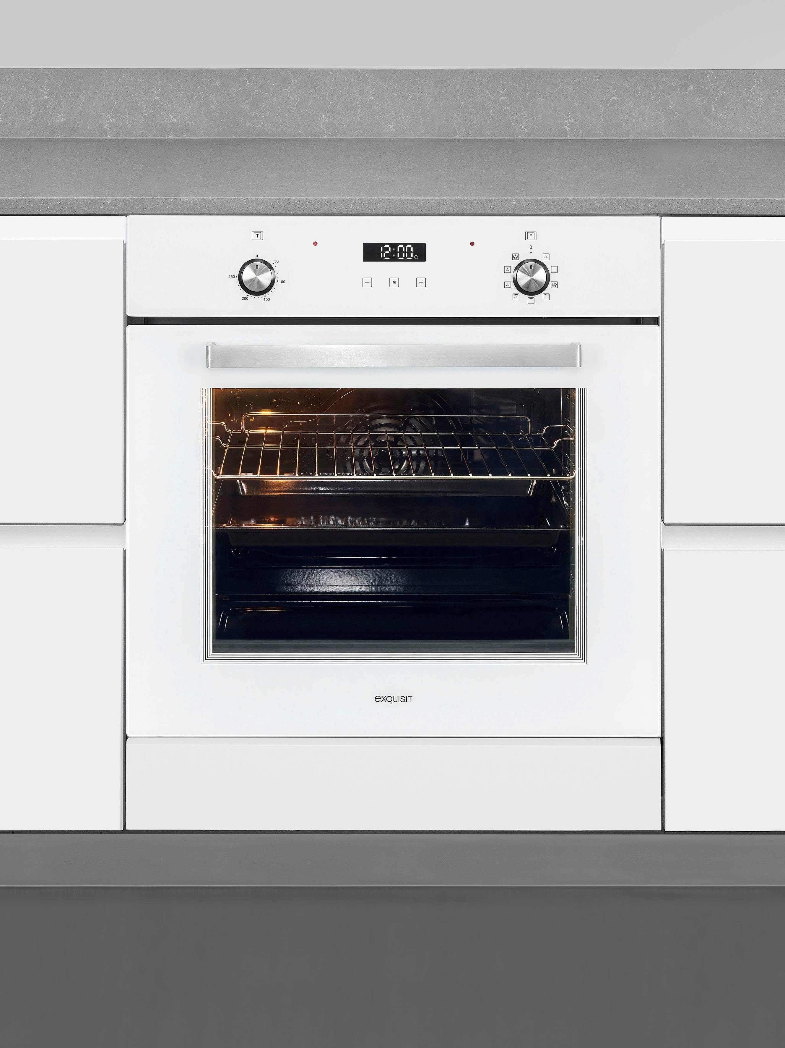 exquisit Backofen EBE76-9-H-020, mit 1-fach-Teleskopauszug