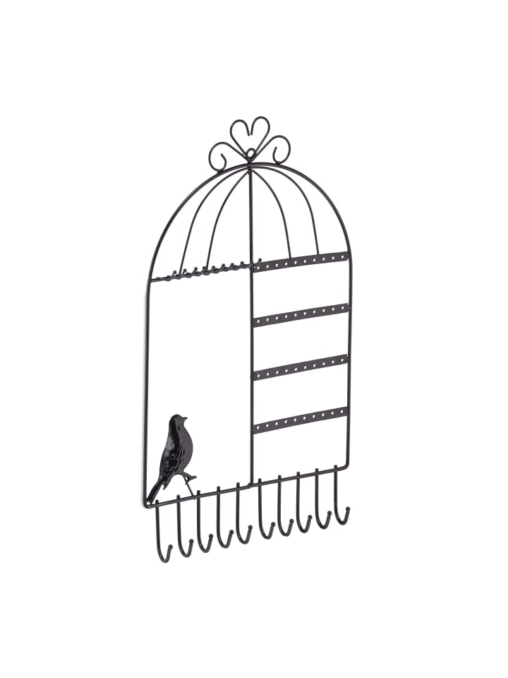 relaxdays Schmuckhalter in Schwarz - (B)25,5x (H)44,5 x (T)4,5 cm günstig kaufen onesize
