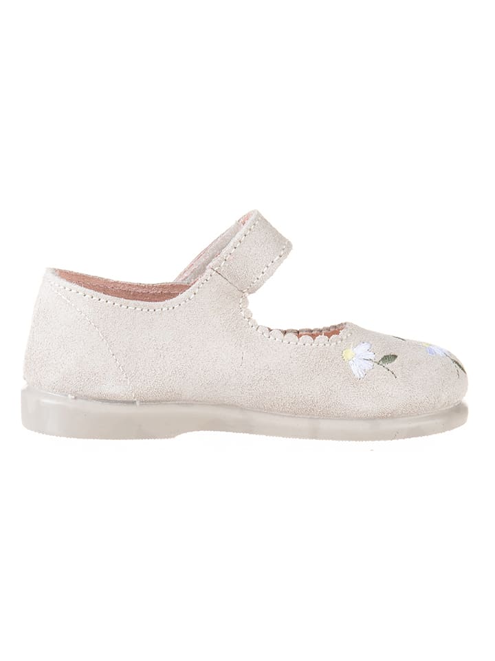 kmins Leder-Spangenballerinas in Beige günstig kaufen