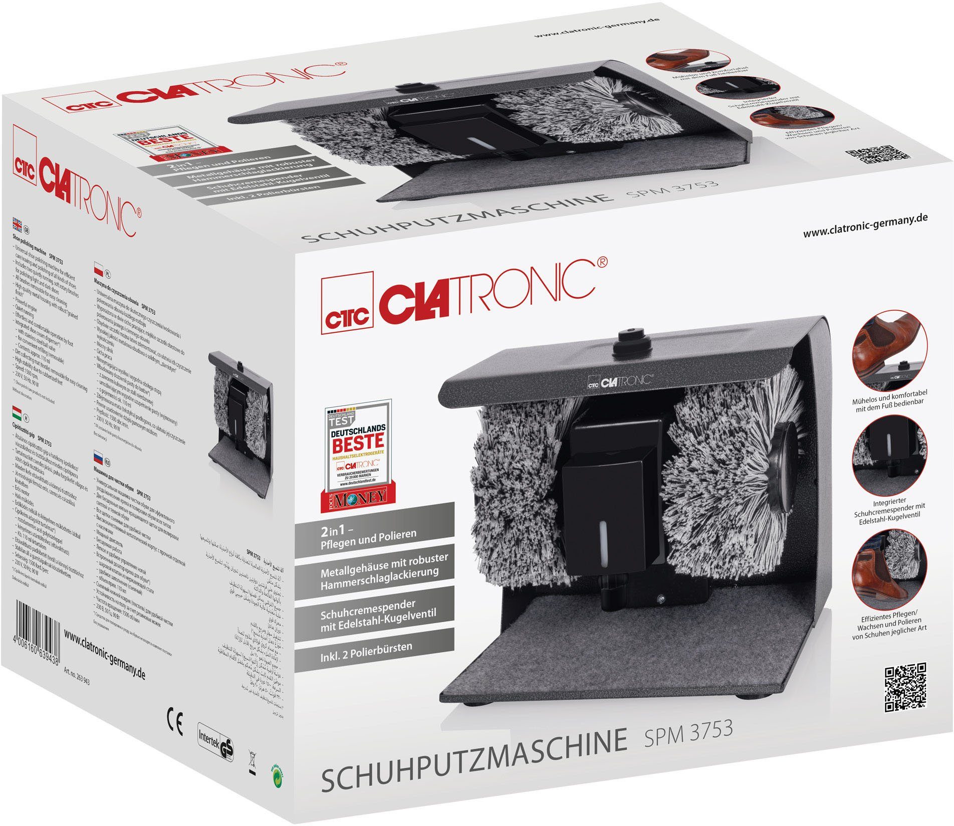 CLATRONIC Schuhputzmaschine SPM 3753