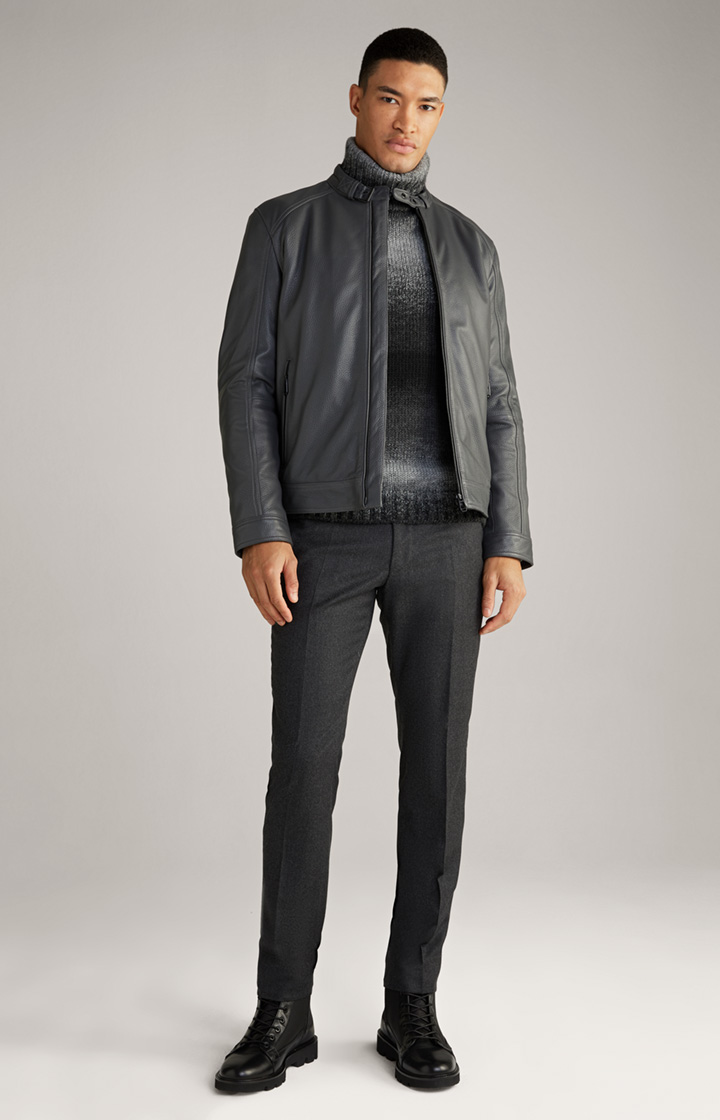 Lederjacke Peel in Grau