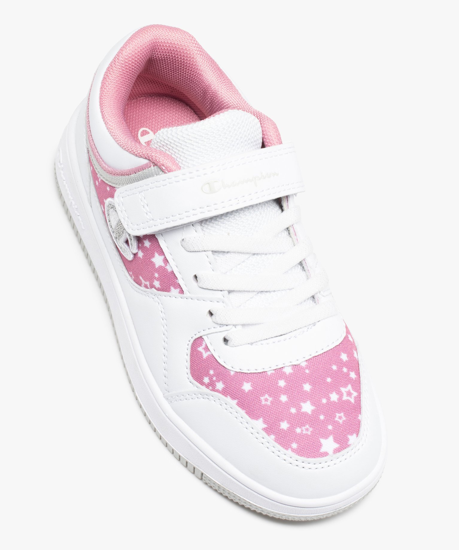 Baskets fille imprimées étoiles - Champion Rebound blanc | GEMO
