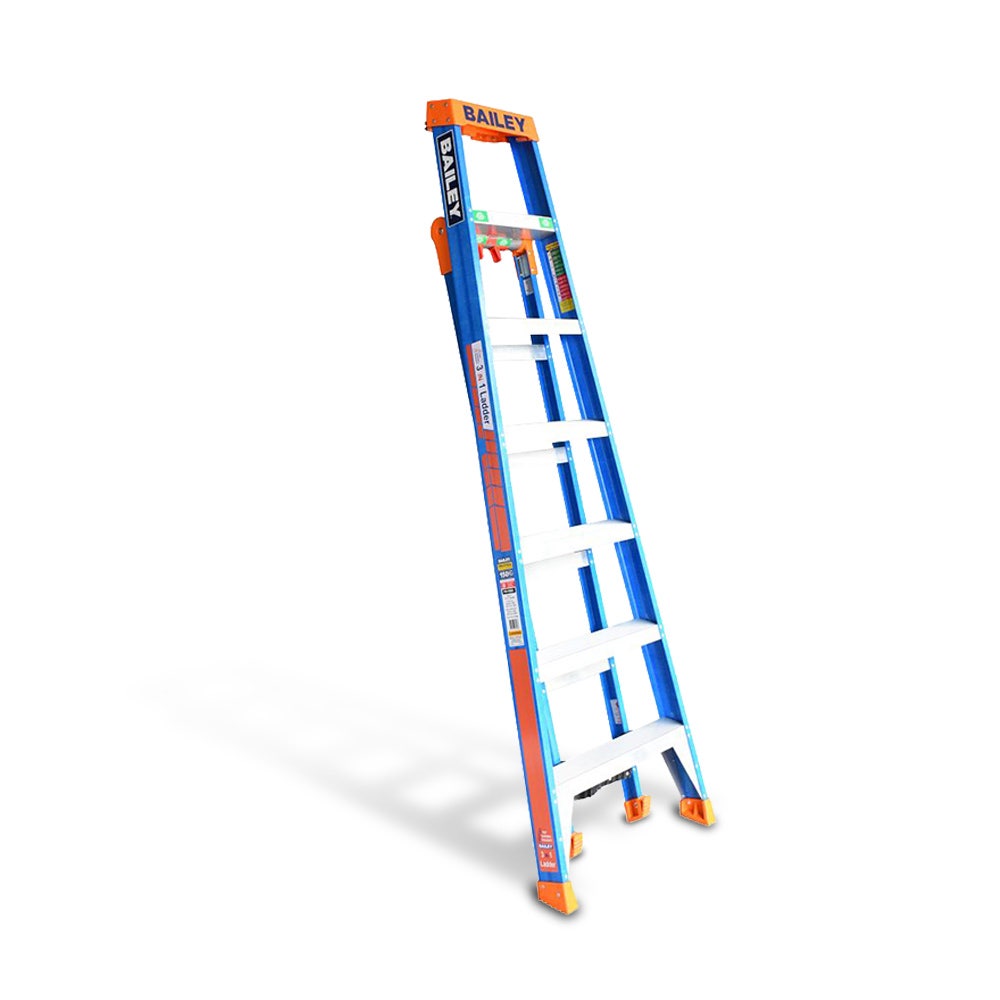 BAILEY 2.1m SLS 3-in-1 150kg Fibreglass Ladder FS13885