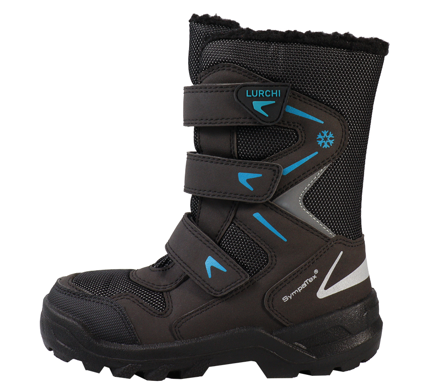 Lurchi Schneestiefel Kristo-SYMPATEX - black-turquoise