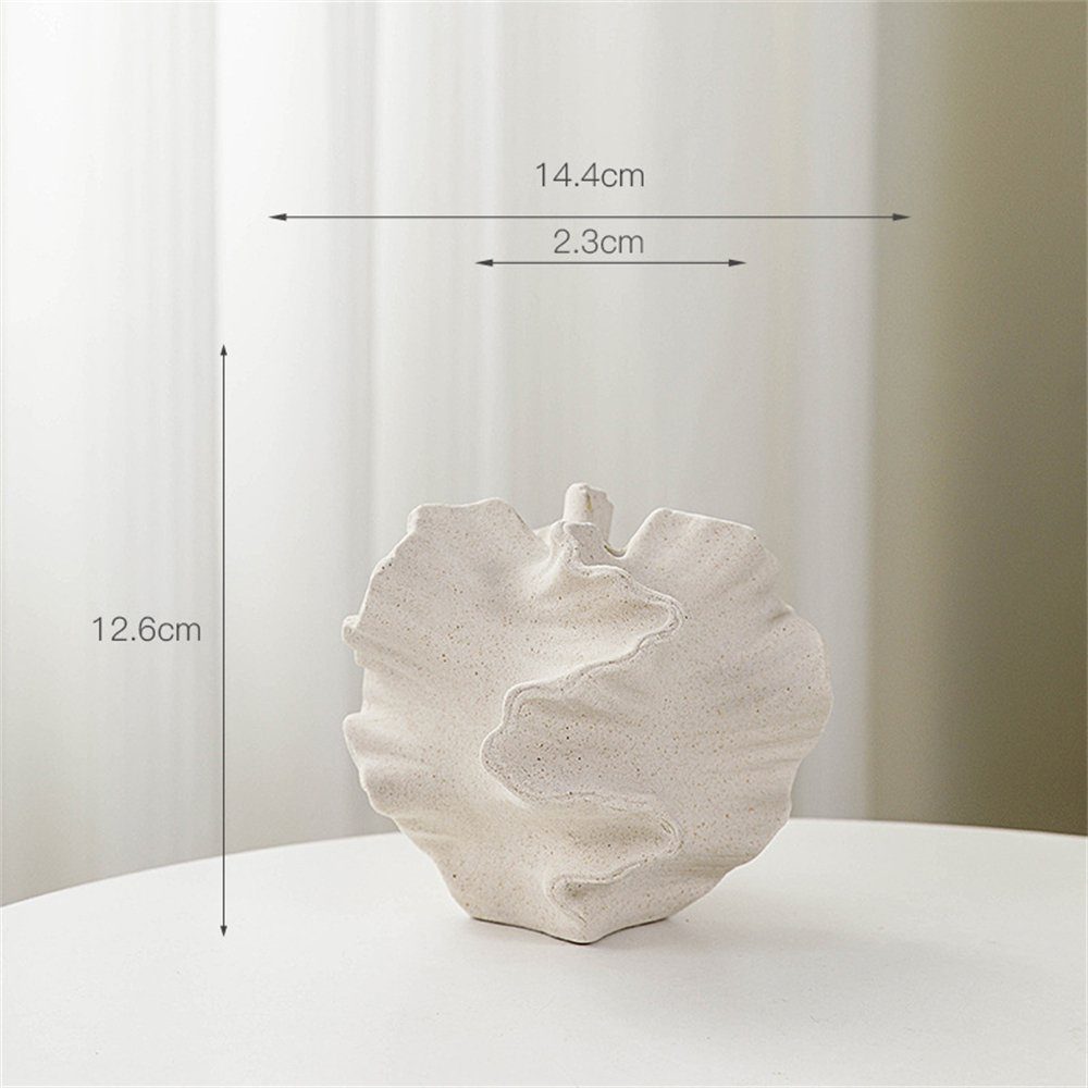 Rouemi Dekovase Keramik-Vase, einfache Kunst Spitze Vase, Home Decoration Ornament