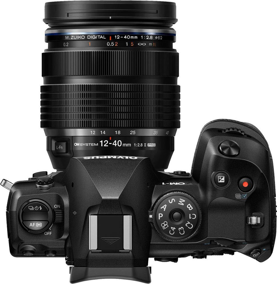 Olympus OM-1 12-40 F2,8 PRO II Kit Systemkamera (ED 12-40mm F2,8 PRO II, 20,4 MP, Bluetooth, WLAN)