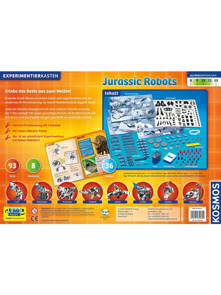 Kosmos Kosmos 620394 - Experimentierkasten - Jurassic Robots in bunt günstig kaufen onesize