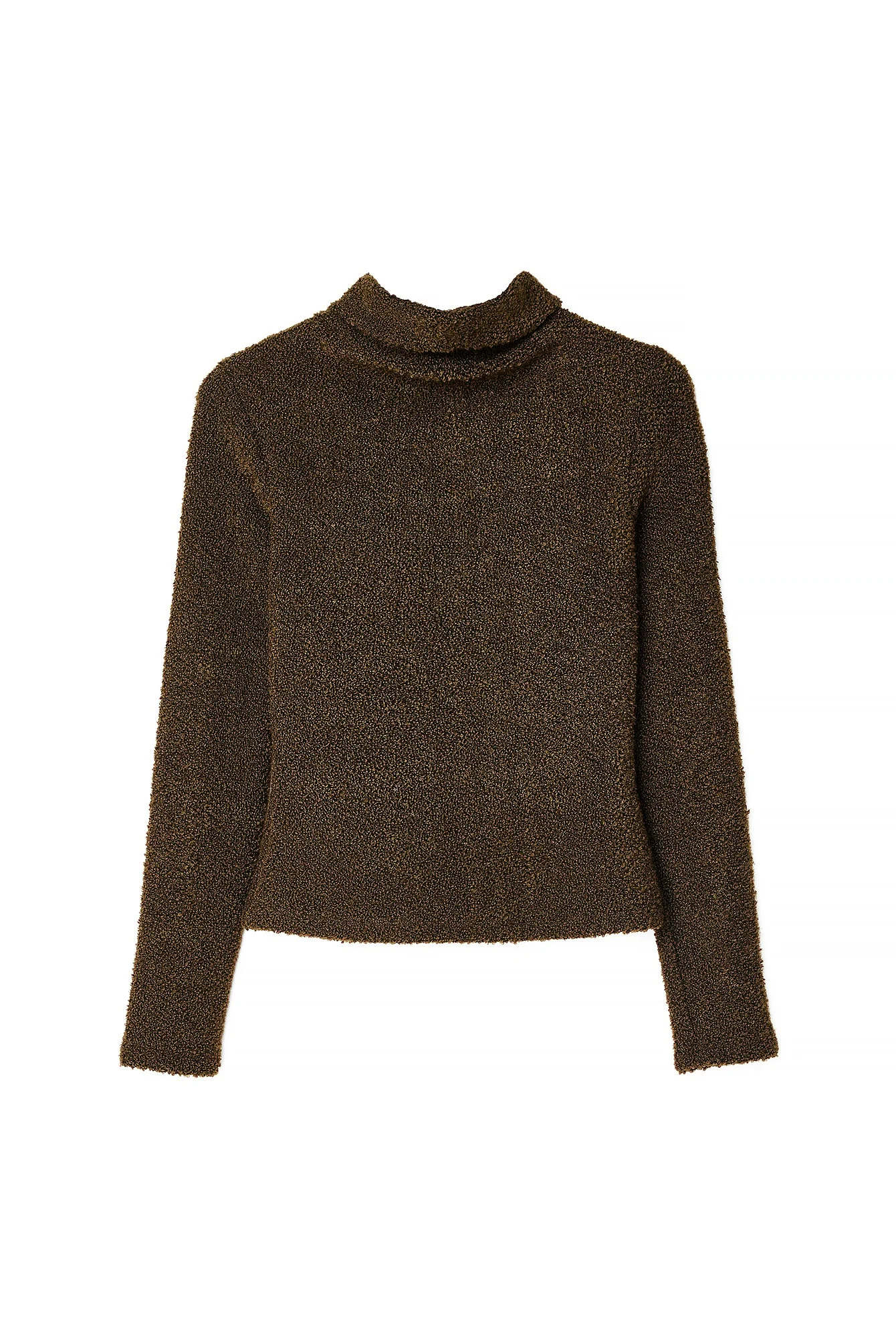 Strukturierter Pullover mit Trichterhalsausschnitt