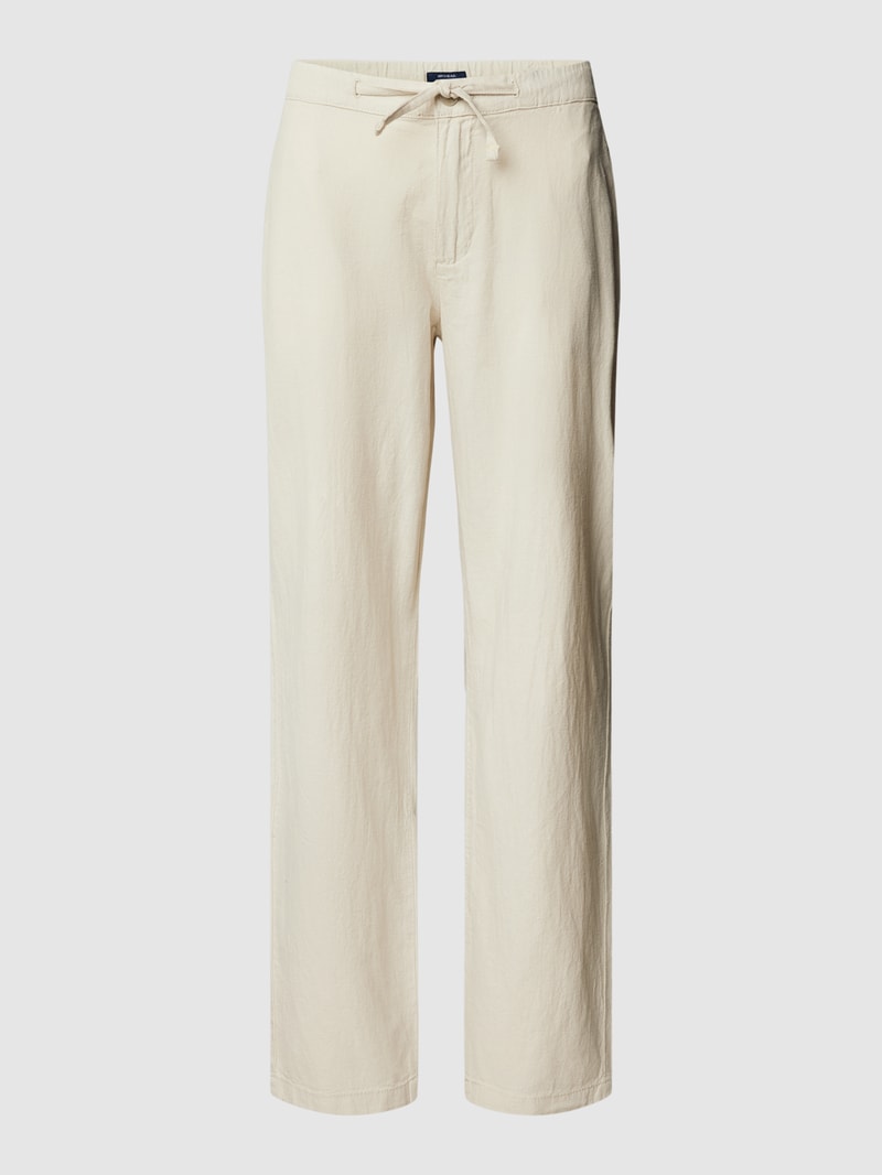 Hose mit Tunnelzug in offwhite meliert