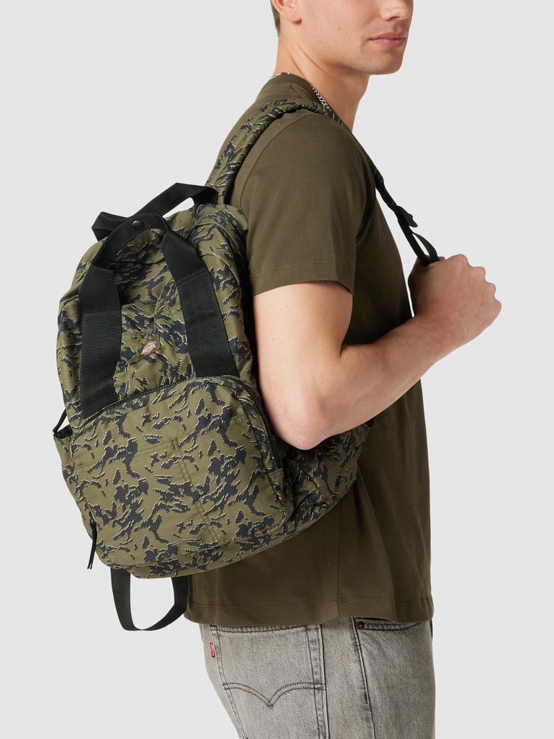 Rucksack mit Allover-Muster in khaki