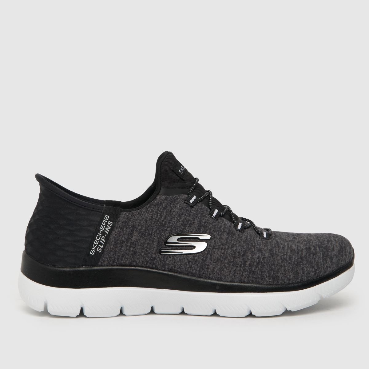 SKECHERS – Svarta och vita slip-ins – Summits – Sneakers
