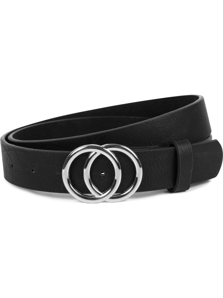 styleBREAKER Gürtel in Schwarz-Silber günstig kaufen