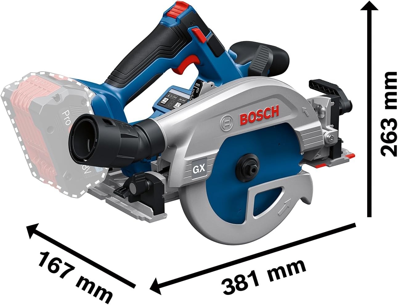 Bosch Blue 06016C1003 GKS18V-57-2 GX Cirkelsåg 18 Volt exkl. batterier och laddare