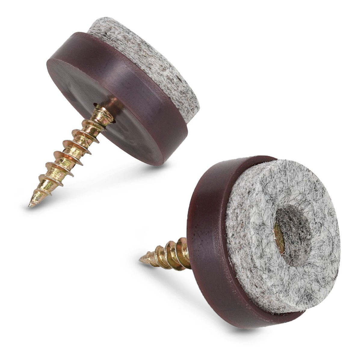 Navaris Möbelfuß 50x Filzgleiter mit Schraube, Bodenschutz für Möbel, rund, 20 mm, (50-St)