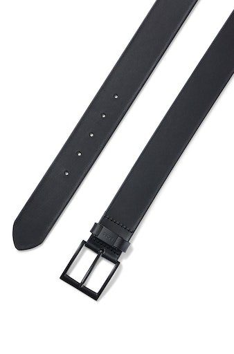 BOSS Ledergürtel Connio minimalistisch, Matte-Schliesse und Boss-Prägung auf der Lederschlaufe