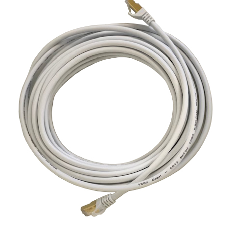 Vago-Tools CAT7 Patchkabel Netzwerkkabel weiß 20m rund