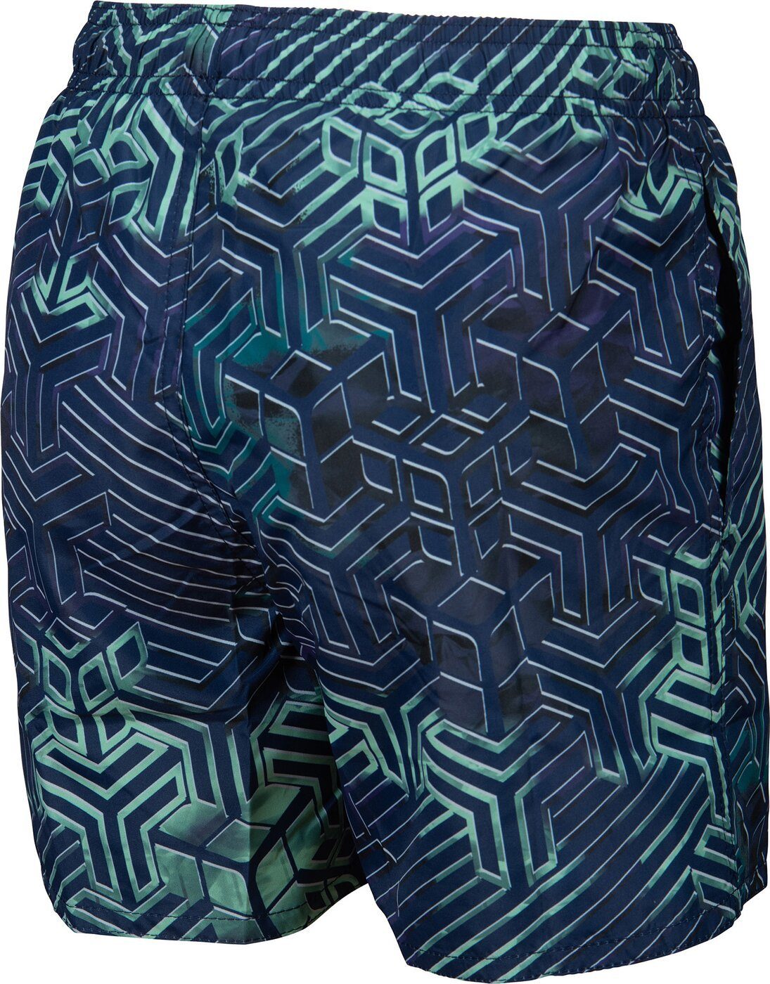 Arena Badehose BOYS BEACH BOXER ALLOVER 660 GREEN LAKE MULTI