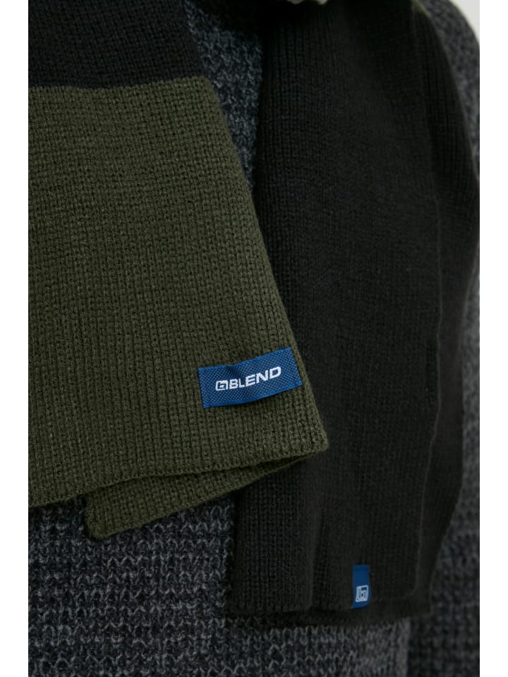 BLEND Schal BHEarnest 20713938 ME Modischer Schal mit Muster in nachtschwarz günstig kaufen onesize