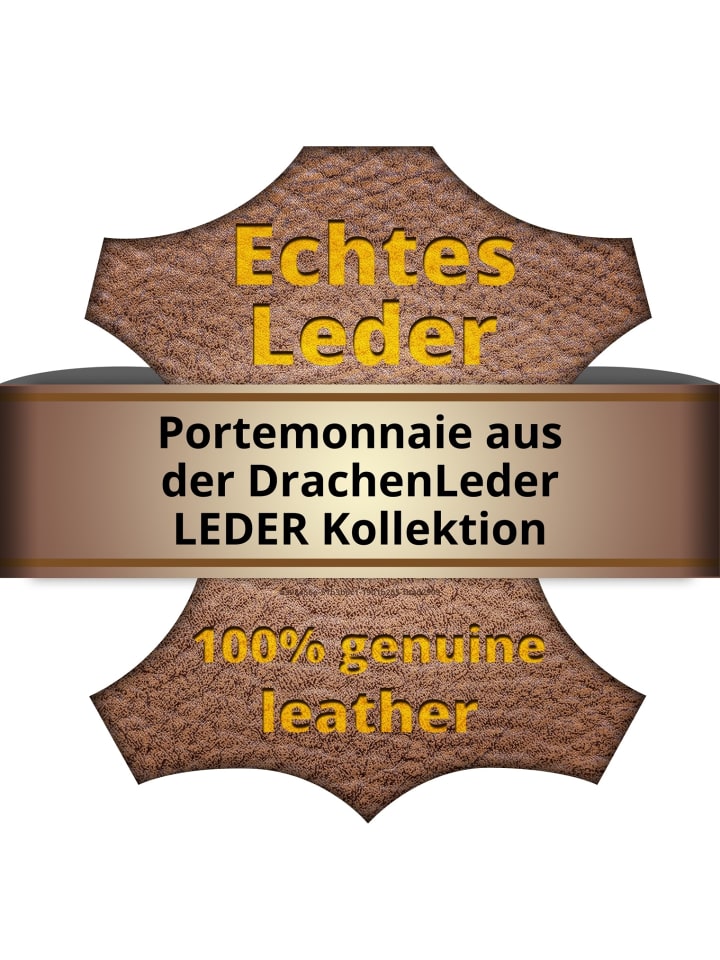 DrachenLeder Portemonnaie Leder Damen, Herren, Jugend Geldbörse Streifen günstig kaufen onesize