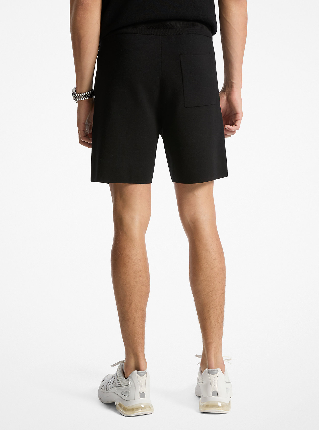 Pantaloncini in cotone con coulisse - NERI