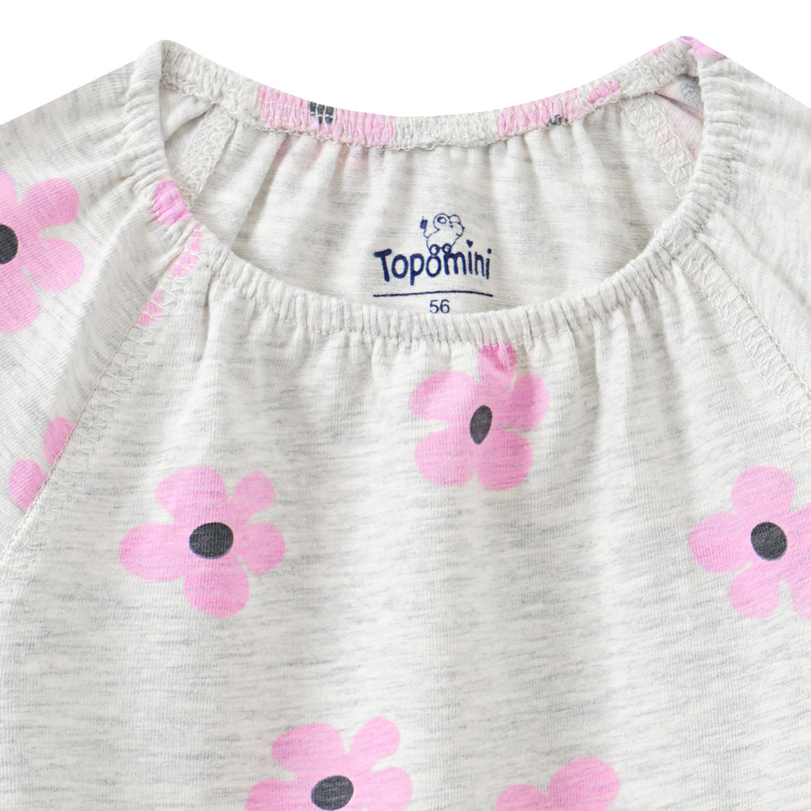Newborn Langarmshirt mit Blumen-Allover