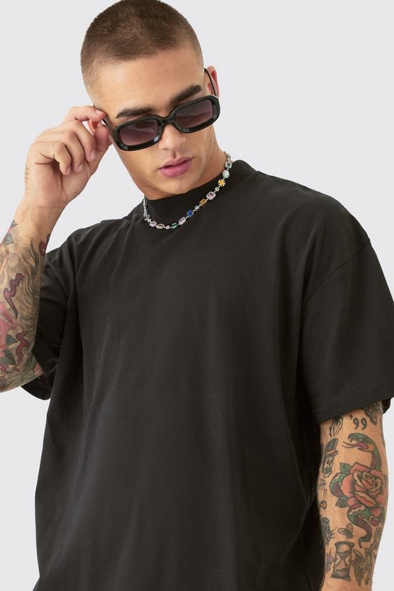 Oversize T-Shirt mit Racer-Print
