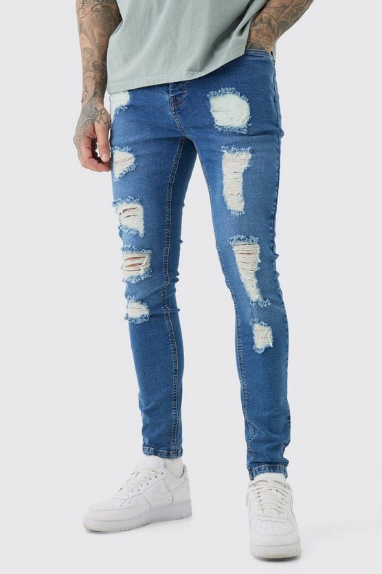 Tall Skinny Stretch Jeans mit Rissen