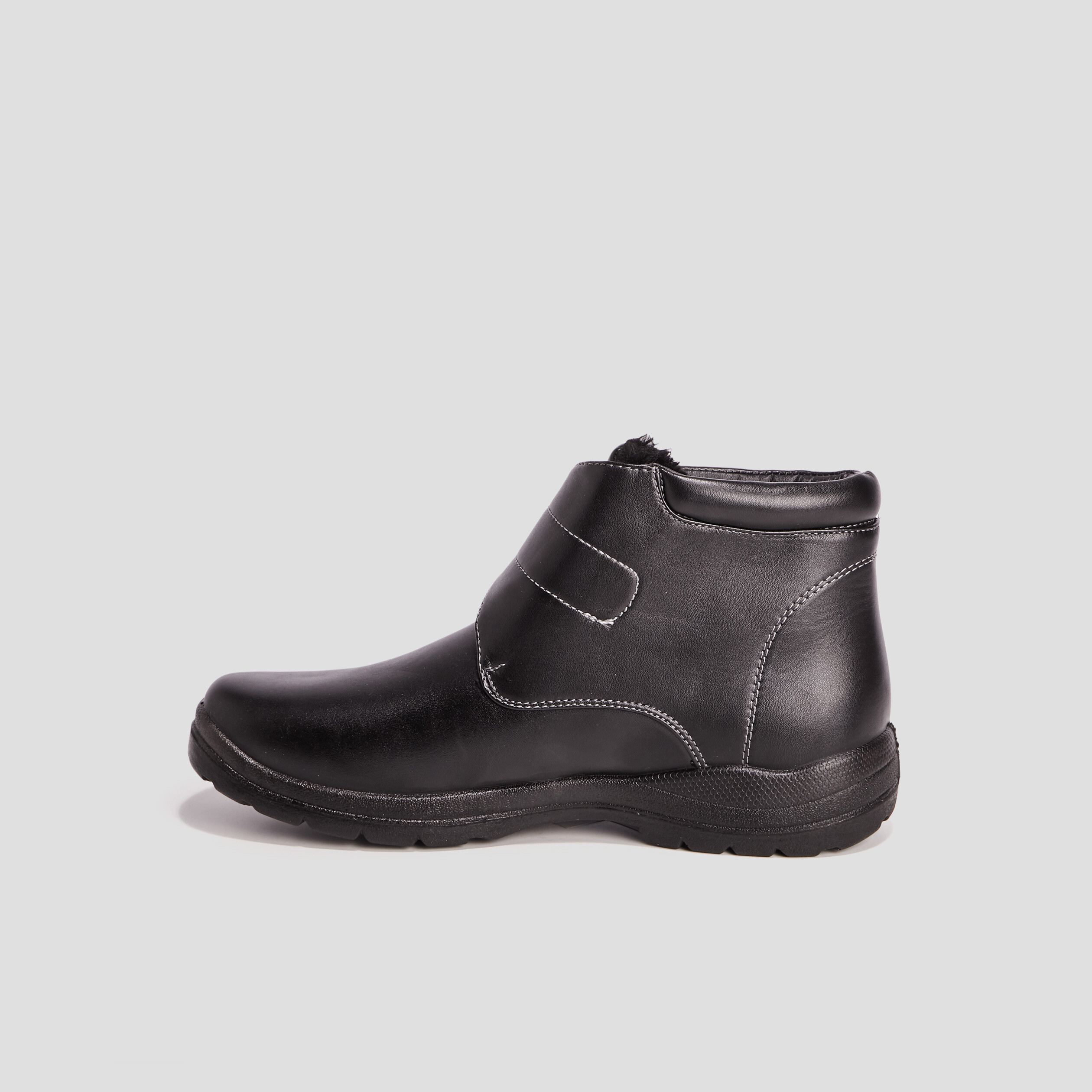 Bottines à scratch noir homme | La Halle