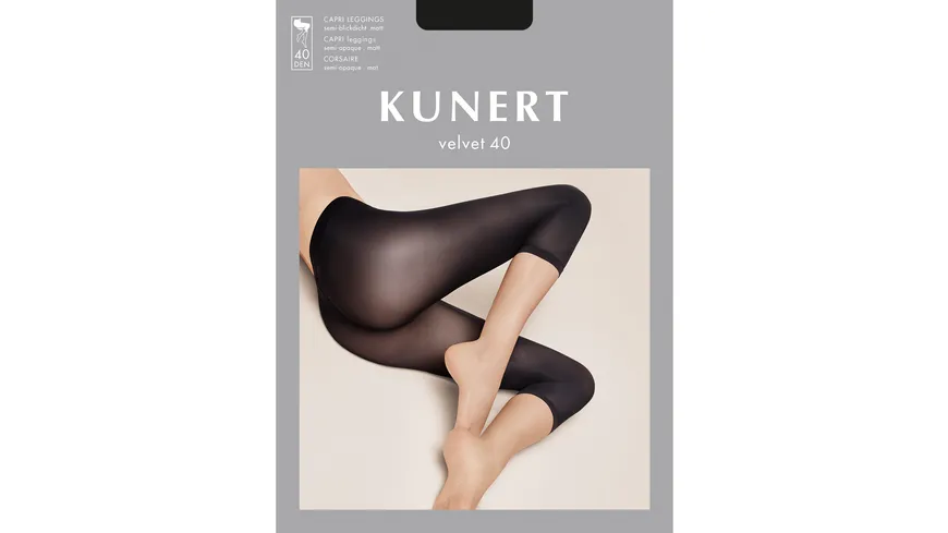 KUNERT Damen Capri Semi-blickdicht Black