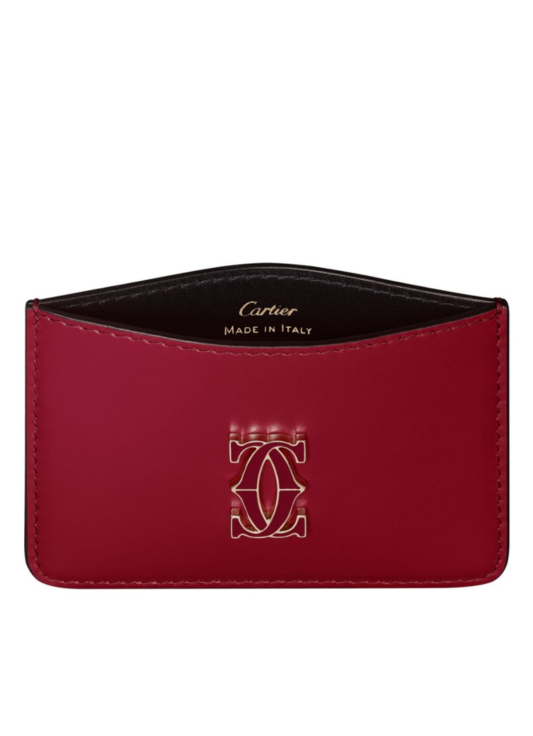 Portacarte Cartier Double C in pelle di vitello CRL3001887