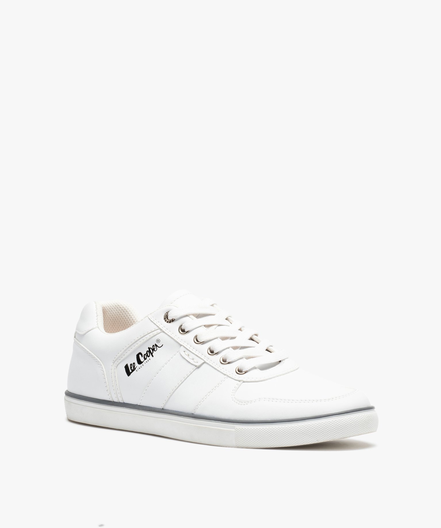 Baskets homme unies style rétro - Lee Cooper blanc | GEMO