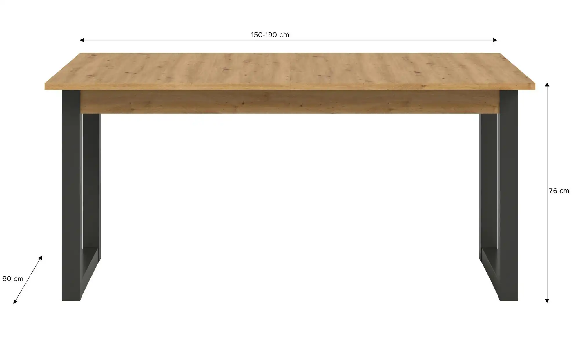 Esstisch 150 x 90 cm ausziehbar