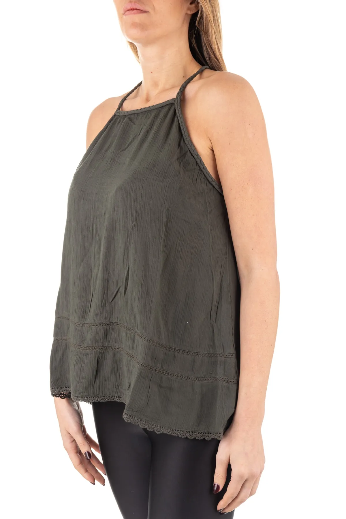 SUPERDRY  Unterhemd - Khaki - Regular Fit