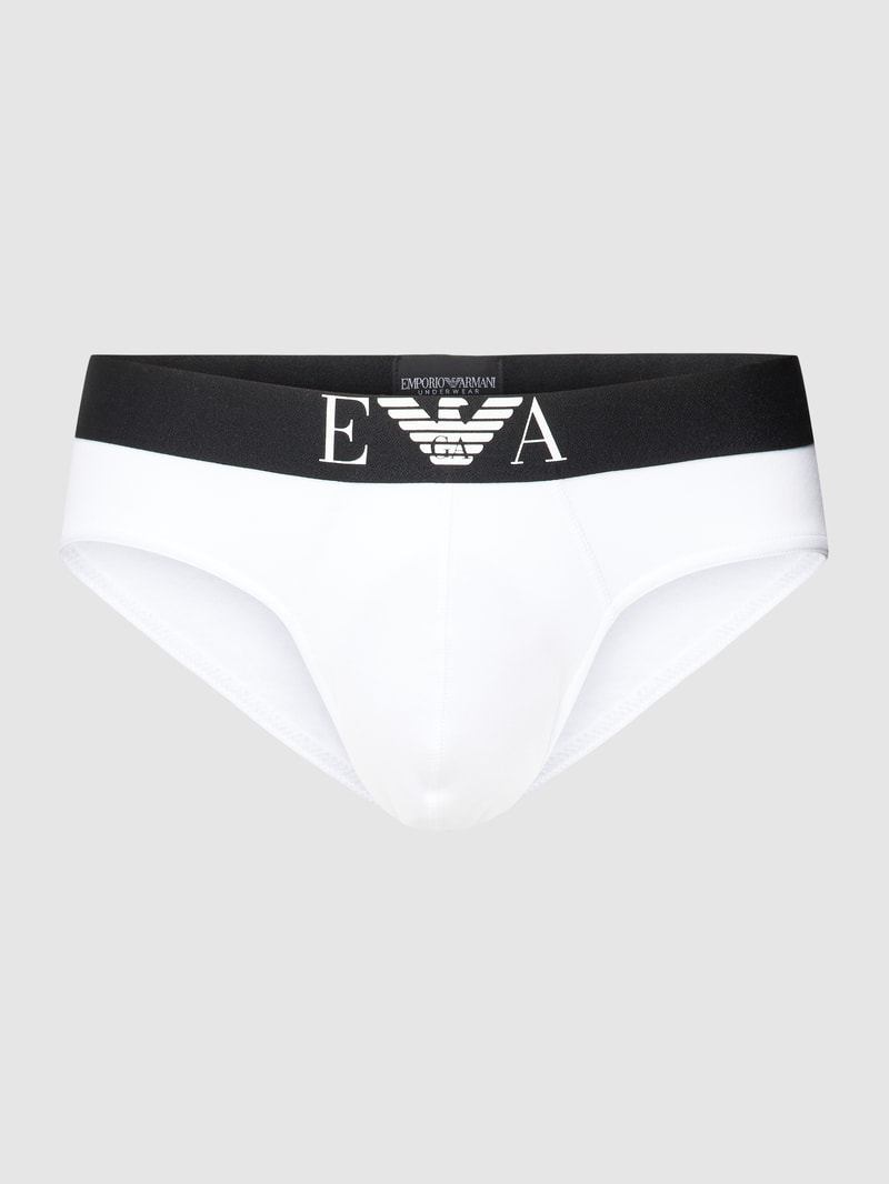 Slip mit Label-Print Modell 'SHINY BIG LOGO' in weiß