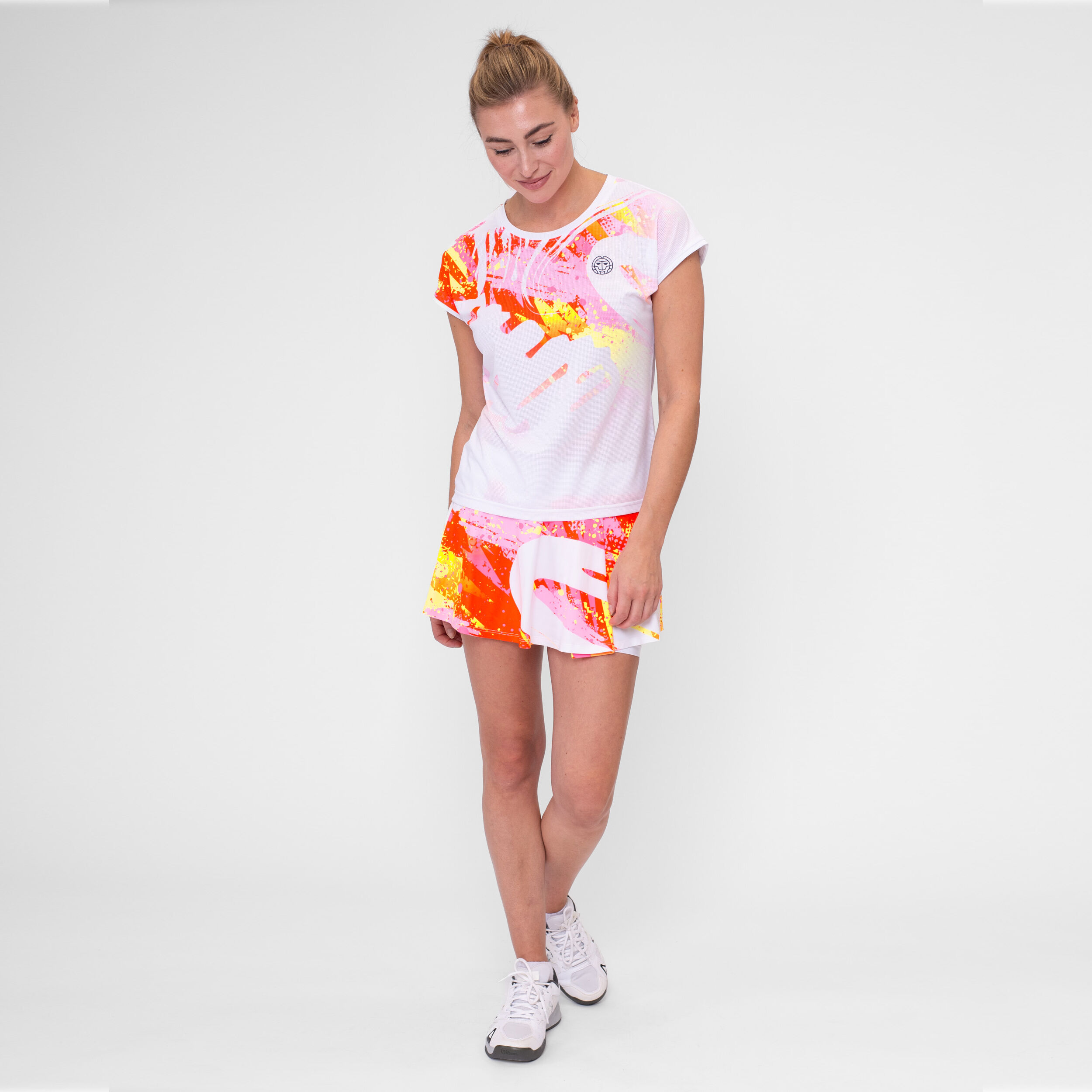 Wild Arts Printed Wavy Rock Damen - Weiß, Mehrfarbig