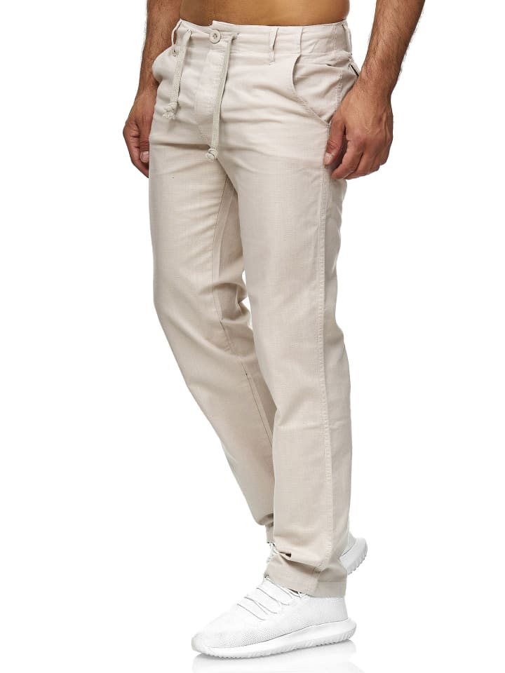 RESLAD Stoffhose Baumwollhose in beige günstig kaufen