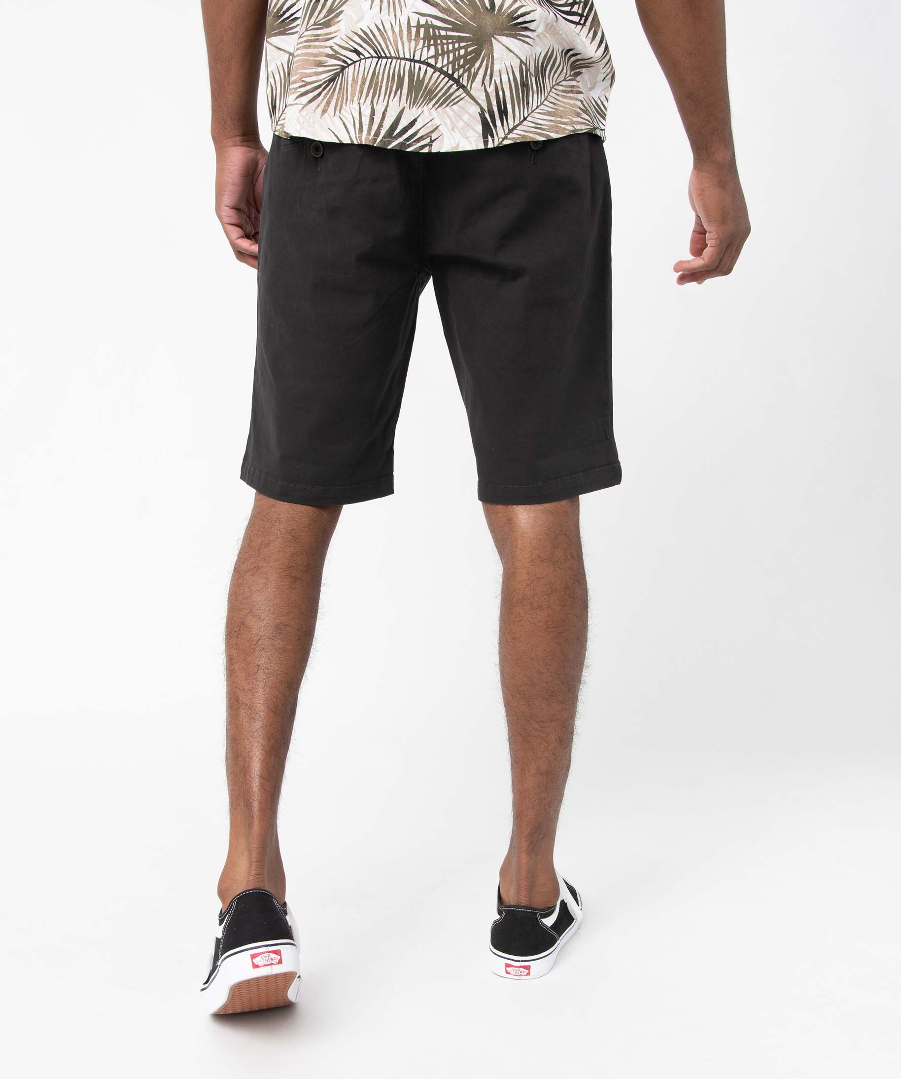 Bermuda homme en toile extensible 5 poches coupe chino gris fonce | GEMO
