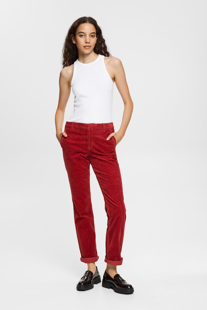 Mid-Rise-Cordhose