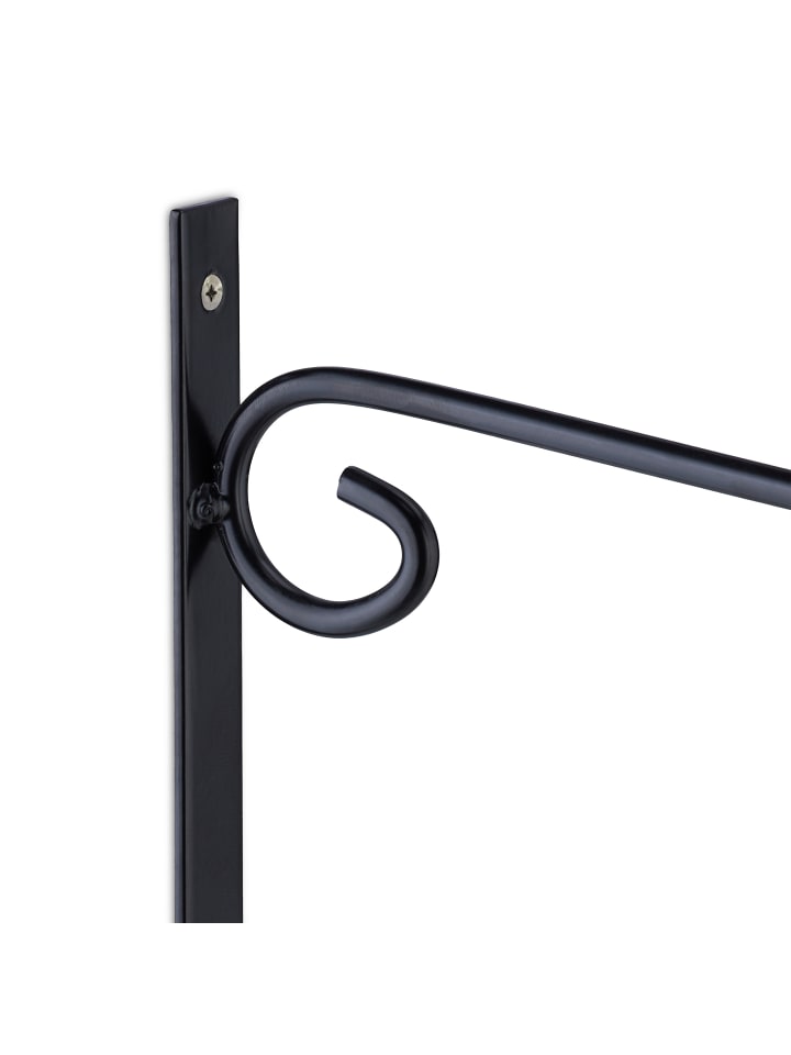 relaxdays 2x Blumenampel Halterung in Schwarz günstig kaufen onesize