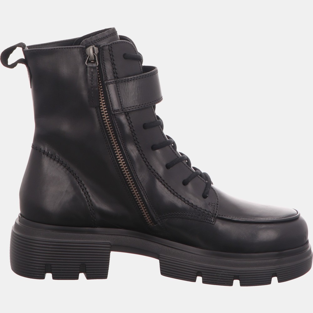 PAUL GREEN Stiefeletten schwarz Schnürboots mit Reißverschluß