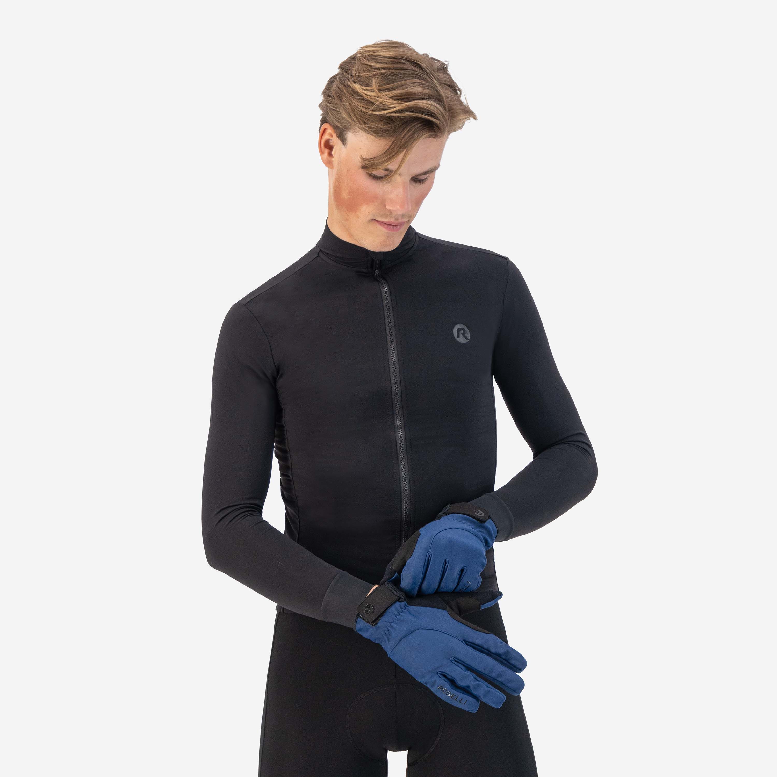Rogelli Core Navy Herren Winter-Fahrradhandschuhe