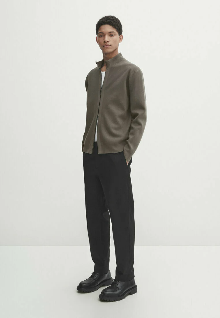 Massimo Dutti MILANO CON CUELLO ALTO Y CREMALLERA - Cárdigan