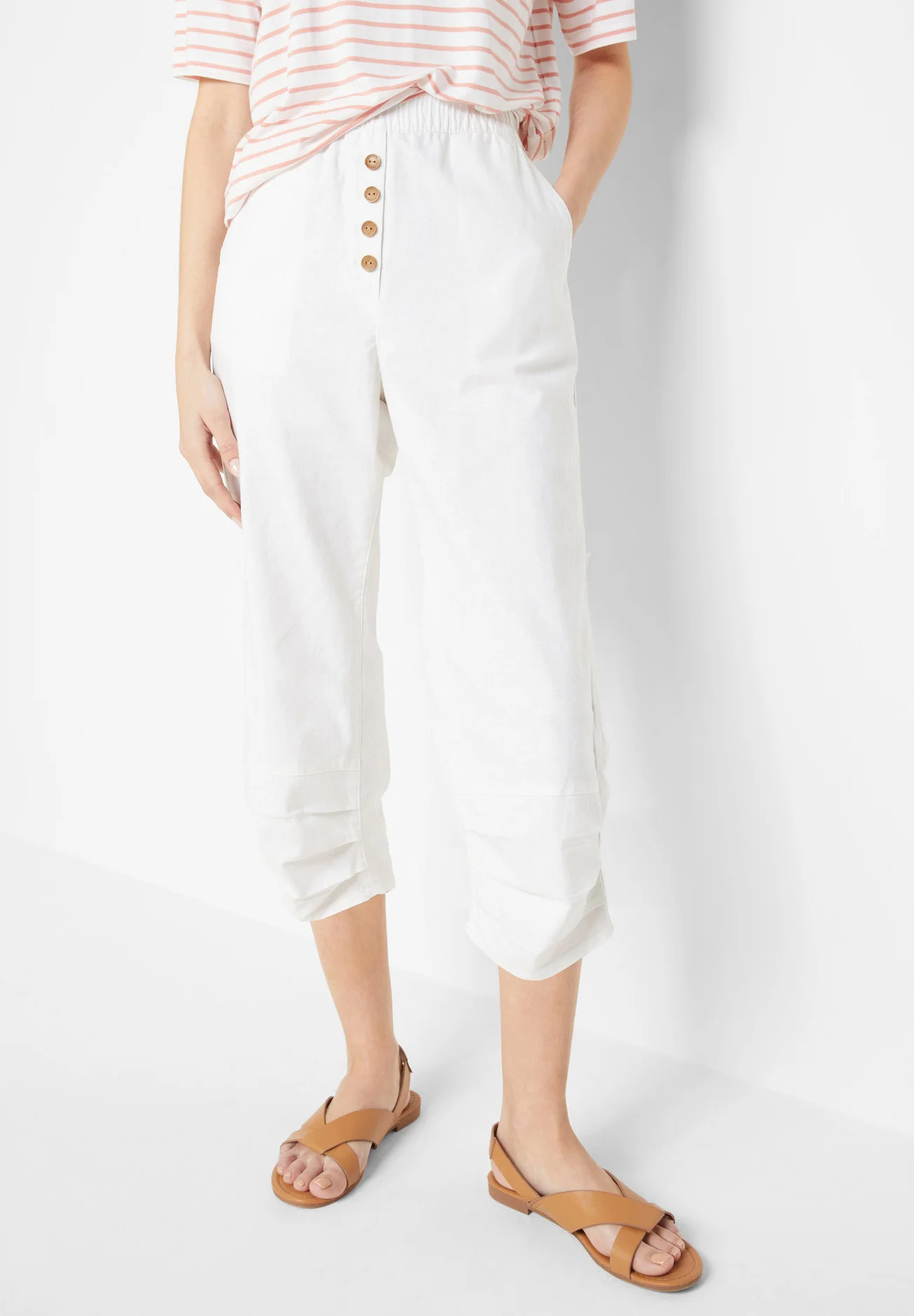 bonprix HIGH-WAIST-3/4 MIT UND BEQUEMBUND - Shorts