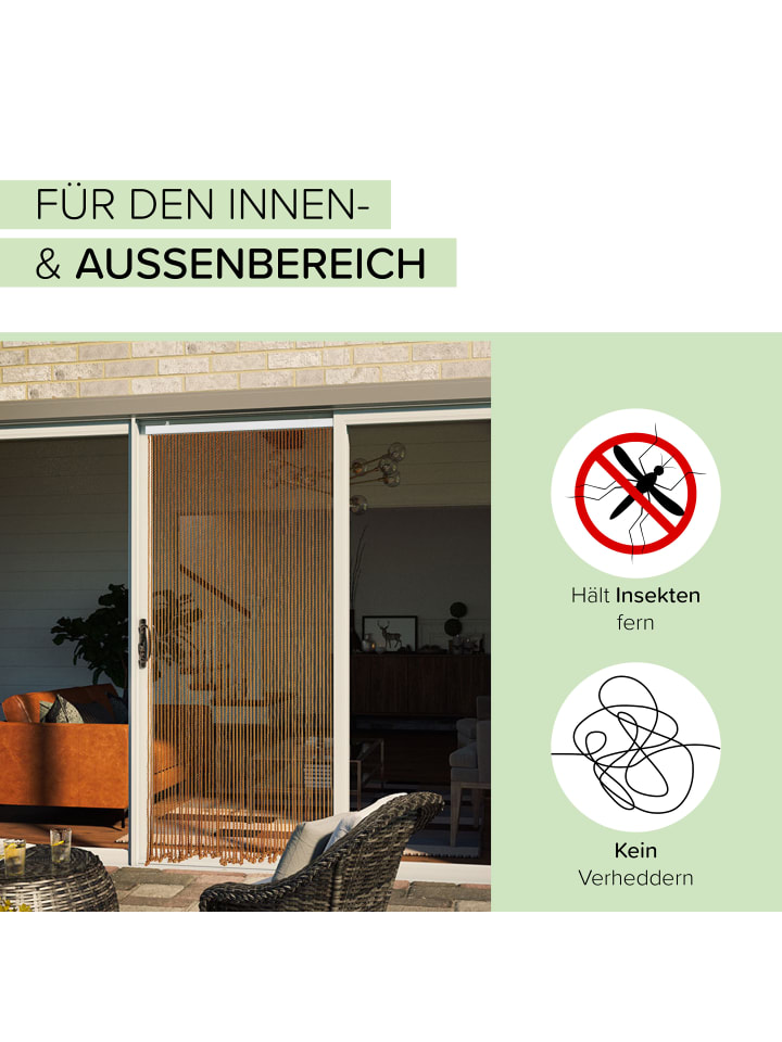 kobolo Vorhang LTBRNCORD54 in Braun günstig kaufen onesize