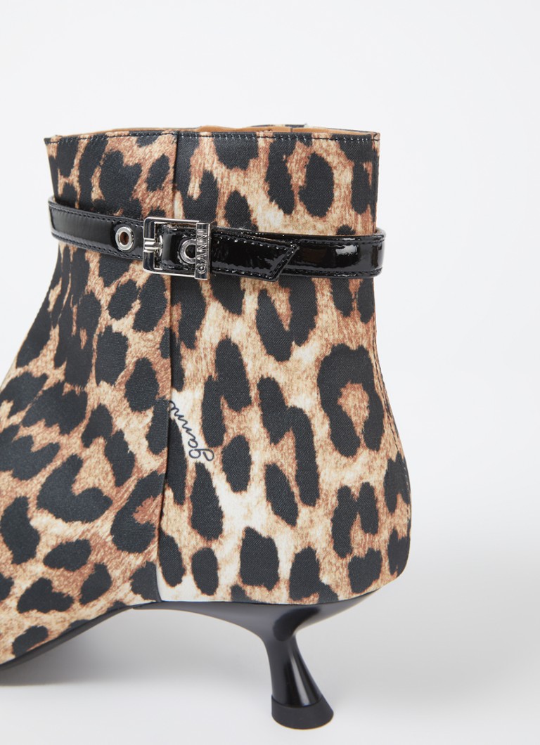 Ganni Ankle boot with leopard print