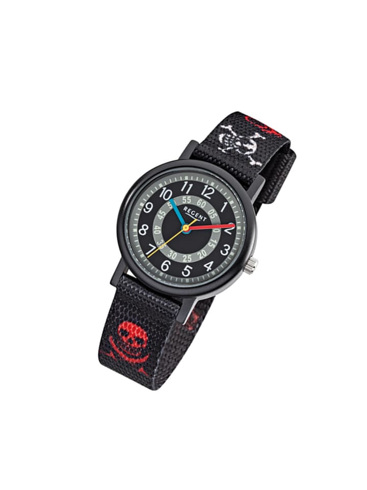 Regent Armbanduhr Regent Kinderuhren schwarz, rot, weiß klein (ca. 29mm) günstig kaufen onesize
