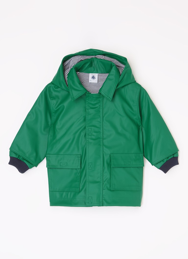 Cappotto con cappuccio color cera per neonati Petit Bateau