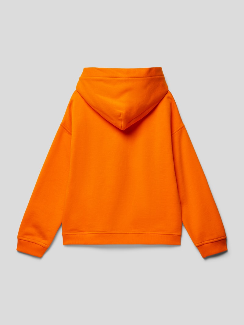 Oversized Hoodie mit Label-Stitching in orange
