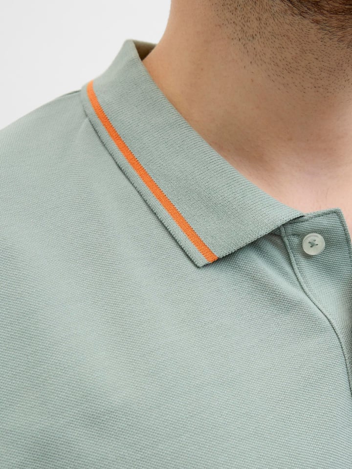 JACK & JONES PLUS Poloshirt in Iceberg Green günstig kaufen